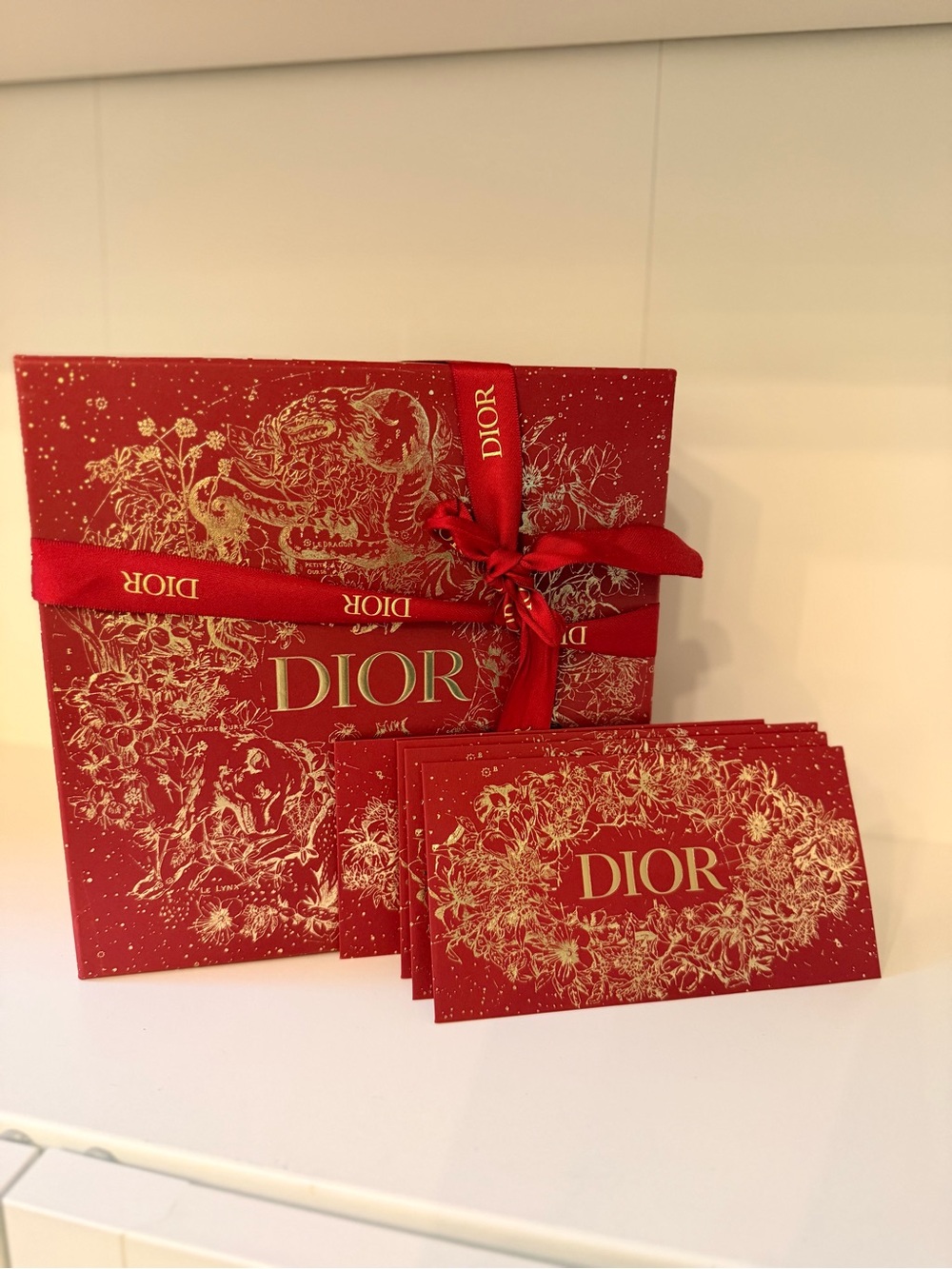 Dior Red lunar new year Gift Box and money envelopes
